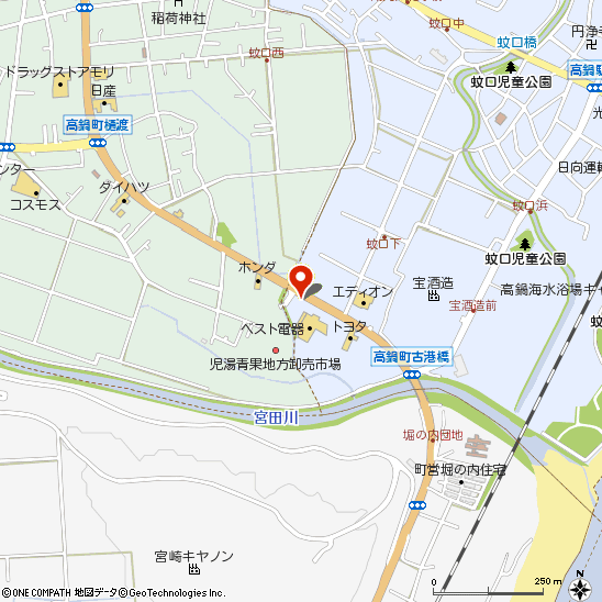ブリヂストンタイヤセンター西日本株式会社　ミスタータイヤマン 高鍋店付近の地図